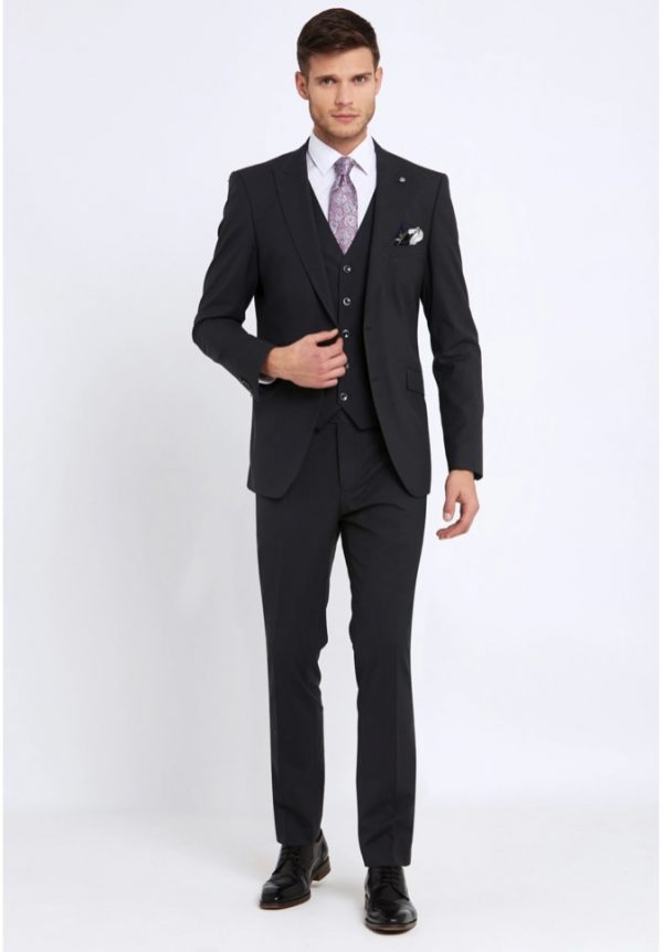 Benetti Jonny Regency 3pce Suit Charcoal