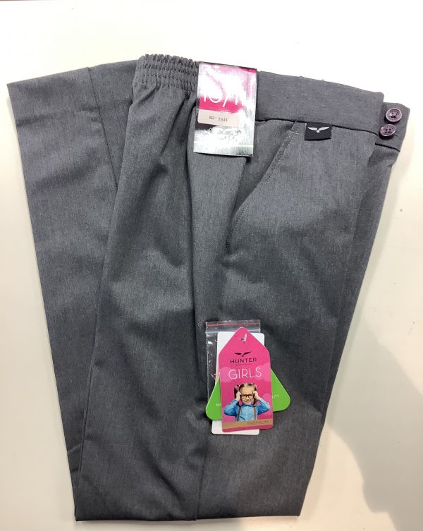 JUNIOR GIRLS E/WAIST SLACKS GREY