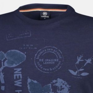 Lerros R/N Print T-Shirt Navy