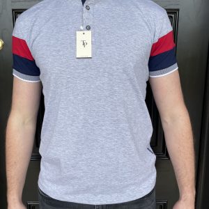 Tom Penn Knit Collar Polo Shirt Grey