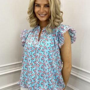 KATE & PIPPA S/S Band Top TURQUOISE