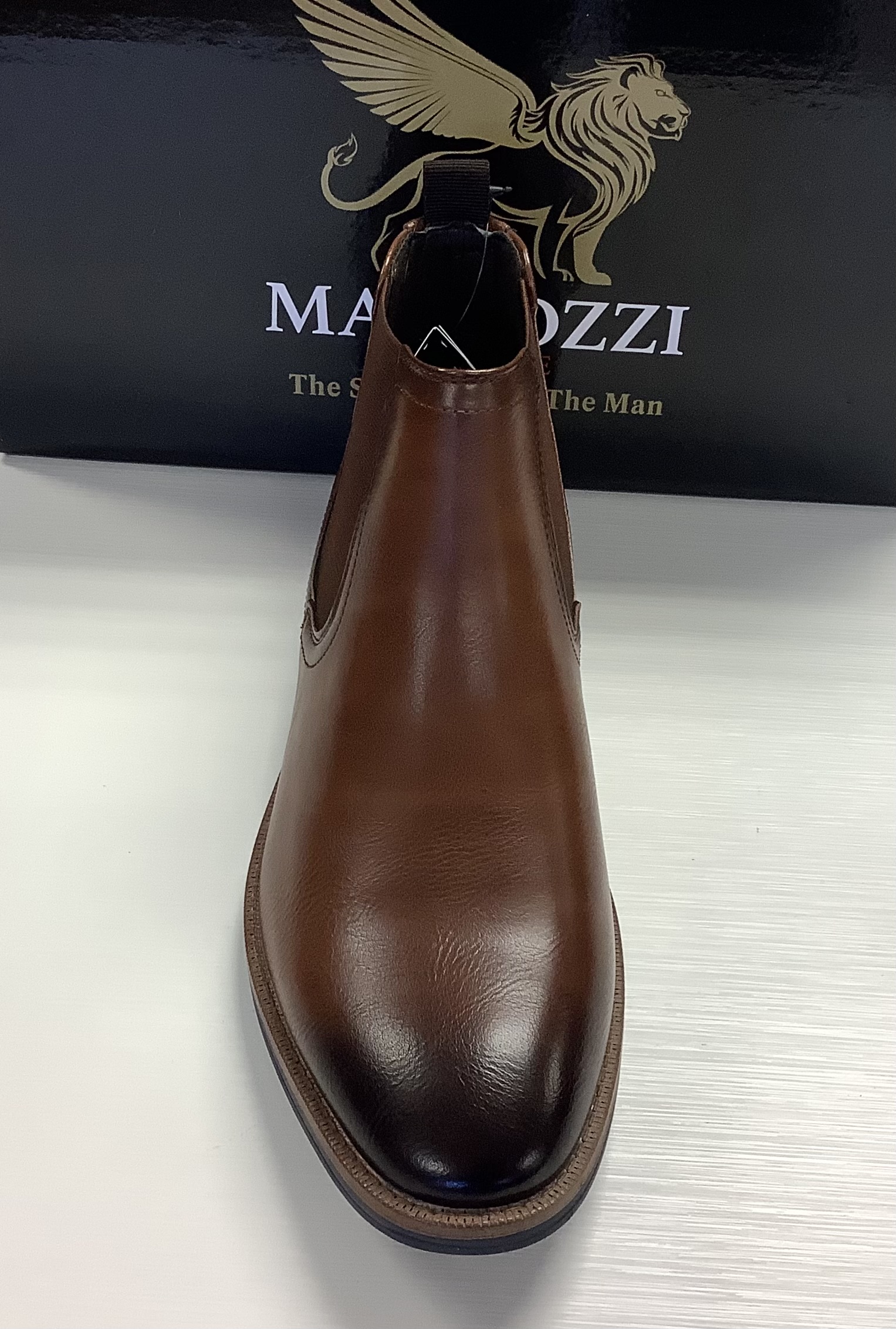 Cognac chelsea hot sale boots mens