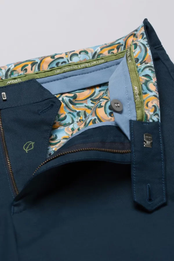 Meyer Oslo Perfect Fit Chinos Mid Blue.            1-5055 - Image 3