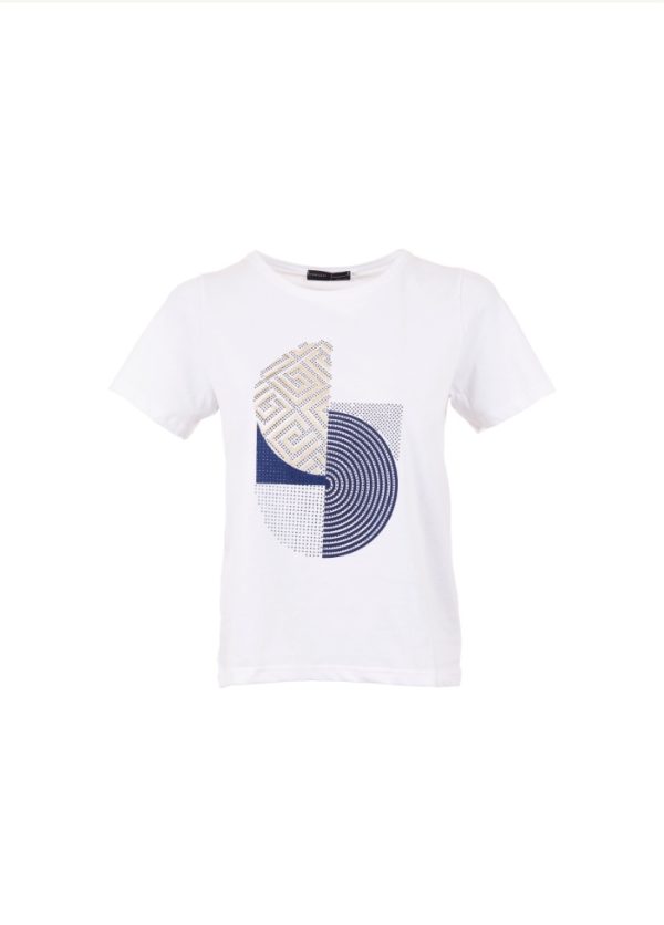 Peruzzi Applique T-Shirt White.        S25198