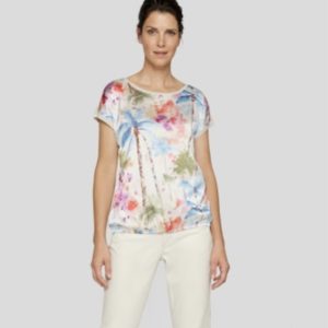 Rabe Elastic Bottom Print Top Sand.          54-124364