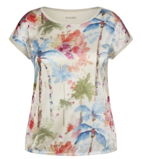 Rabe Elastic Bottom Print Top Sand.          54-124364 - Image 5