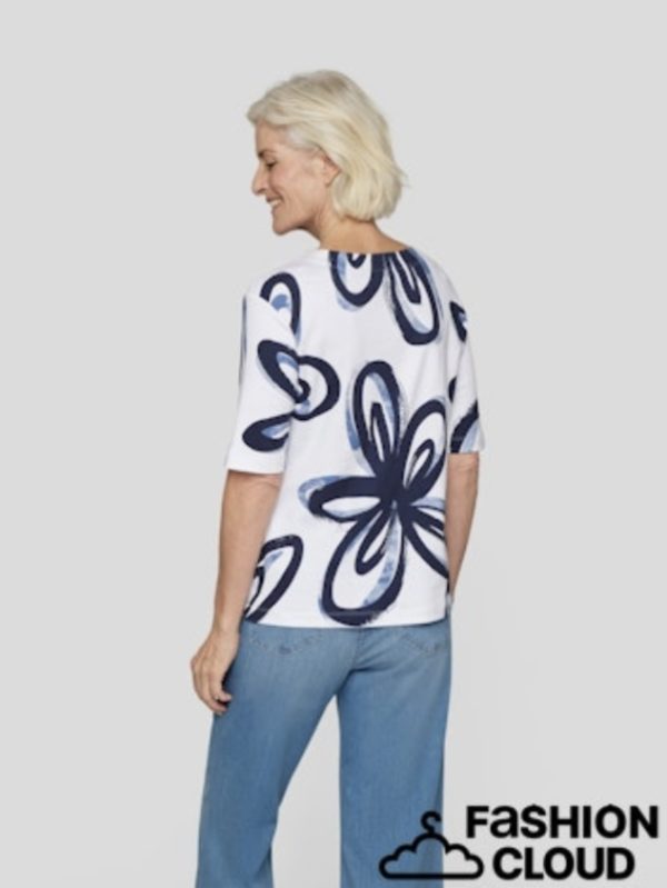 Rabe Cotton Print T-Shirt White.       54-223351 - Image 2