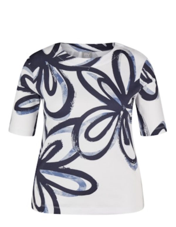Rabe Cotton Print T-Shirt White.       54-223351 - Image 5