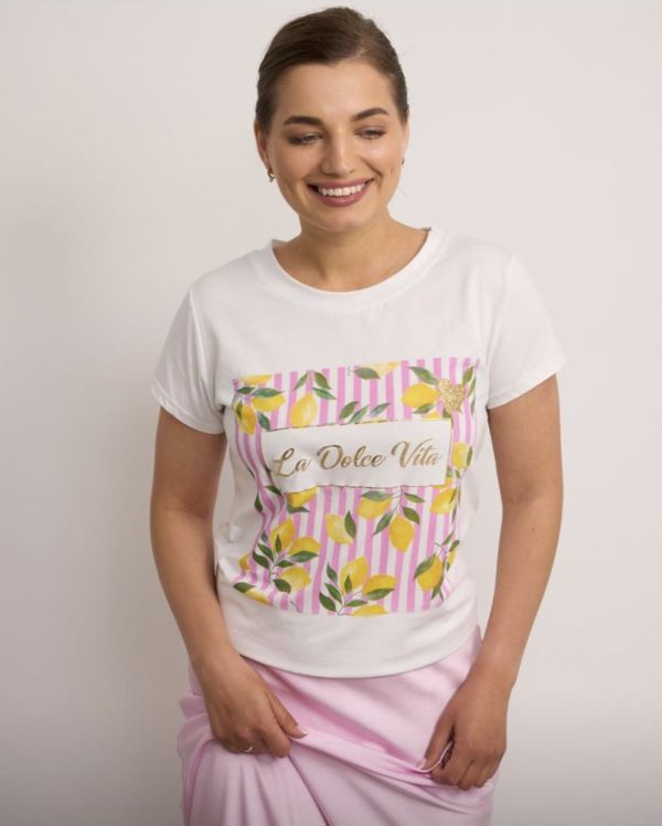 La Dolce Vita T-Shirt White.        252/L