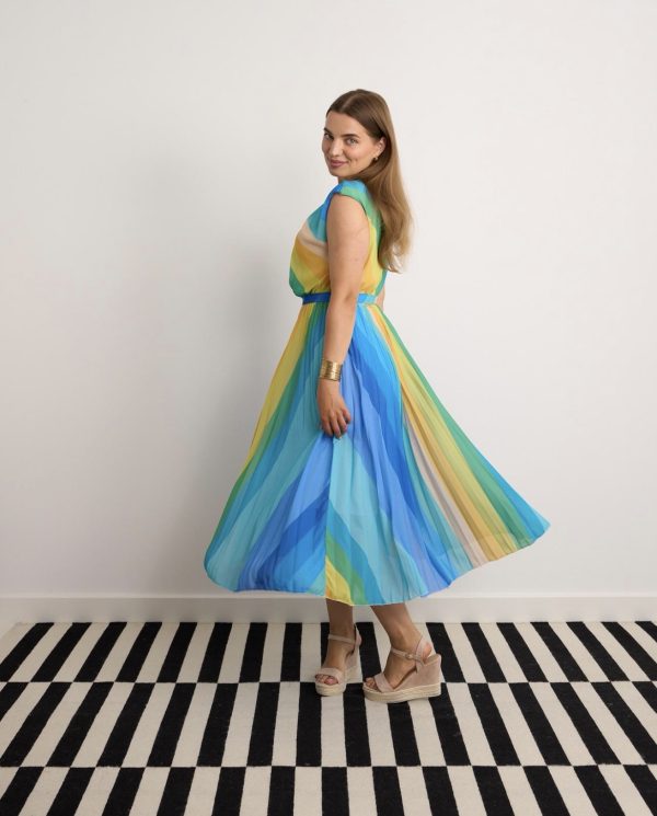 Print Dress Turquoise.           5231/Trq - Image 3