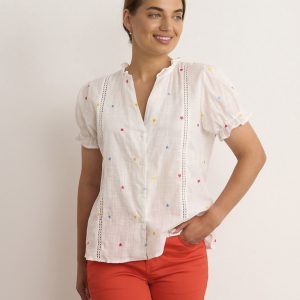 Love Heart S/S Top White.       Ch316