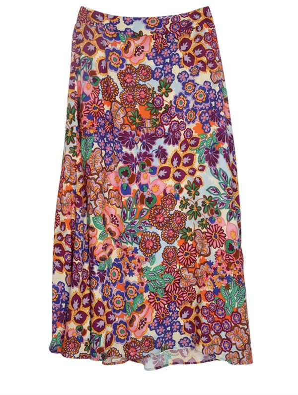 Julie Guerlande Print Skirt Pink.       65Jg2ju601