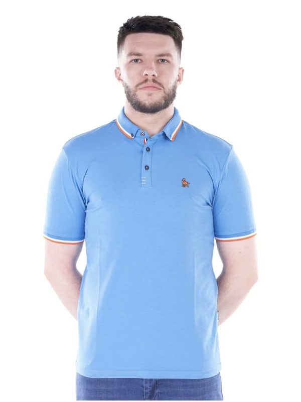 Mineral Maraca Stretch Polo Shirt Blue.            Ml211477/B