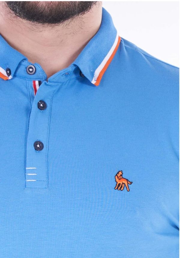 Mineral Maraca Stretch Polo Shirt Blue.            Ml211477/B - Image 2