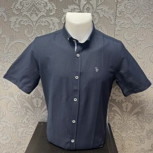 Tom Penn S/S Oxford Shirt Navy.          Tp828/Nvy