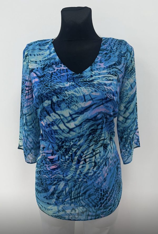 Yew V-Neck Top Turquoise.          4347/Trq