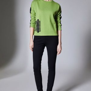 Peruzzi Stripe Pocket Knit Kiwi.      W25183