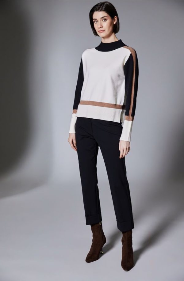 Peruzzi 3 Tone Knit Ecru.     W25200 - Image 6
