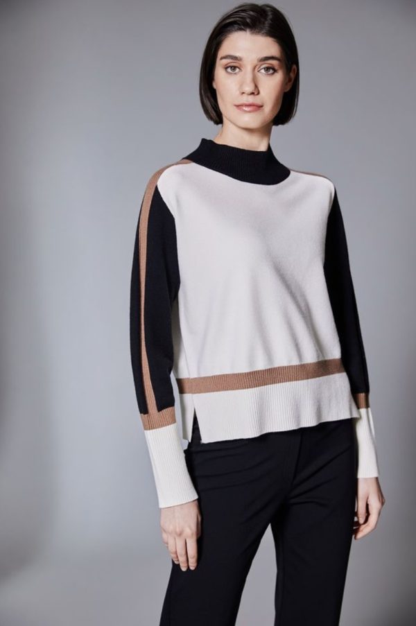Peruzzi 3 Tone Knit Ecru.     W25200 - Image 2