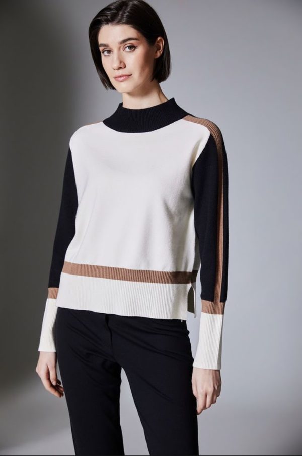 Peruzzi 3 Tone Knit Ecru.     W25200 - Image 3