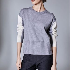 Peruzzi 2 Tone Rib Knit Ecru.       W25198