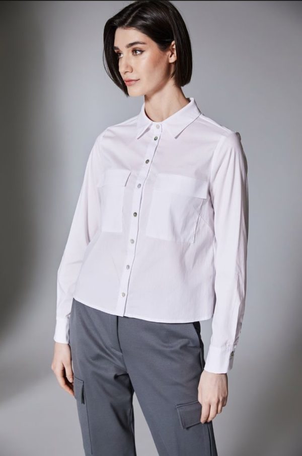 Peruzzi Pocket Shirt White.          W25188
