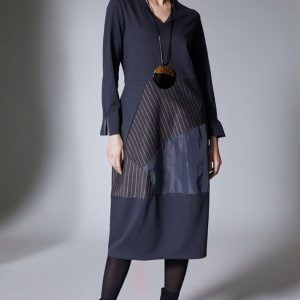 Peruzzi Pinstripe Dress Grey.       W25147