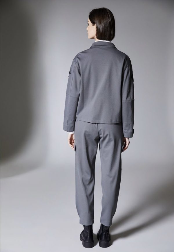 Peruzzi Cuffed Cargo Trousers Sage.          W25102 - Image 3