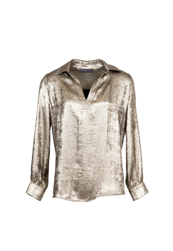 Peruzzi Burnished Gold Blouse Gold.            W25411
