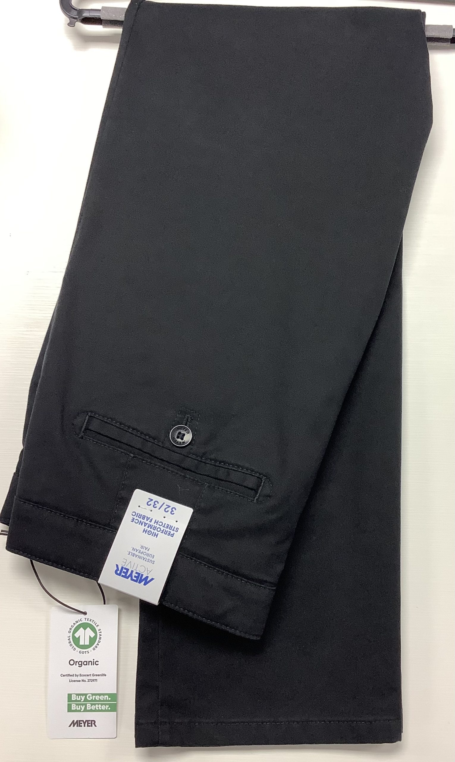 Meyer Roma Active Stretch Chino Black. 9-316A/09