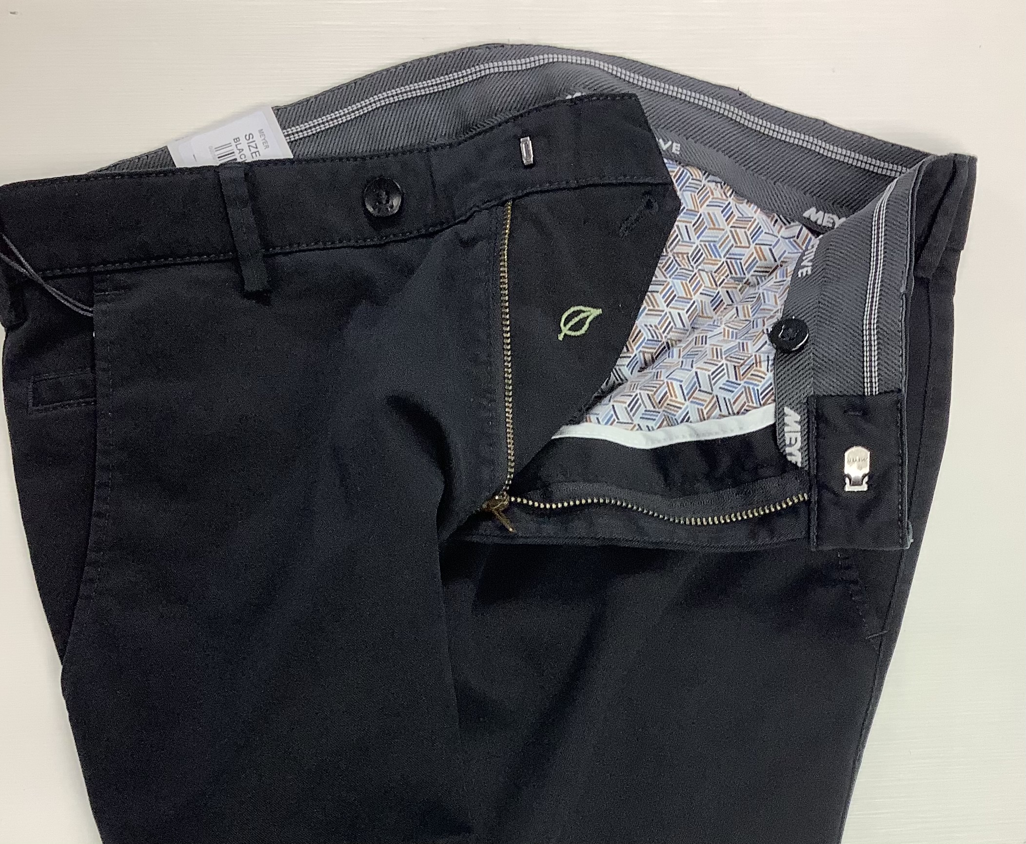 Meyer Roma Active Stretch Chino Black. 9-316A/09 - Image 2