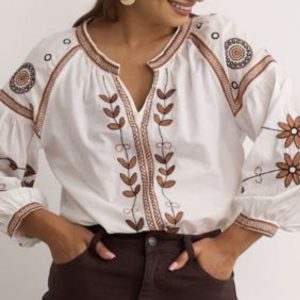 Print Top Cream.           Ch223