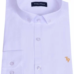 Tom Penn Oxford Shirt White.        Tp330/Whi
