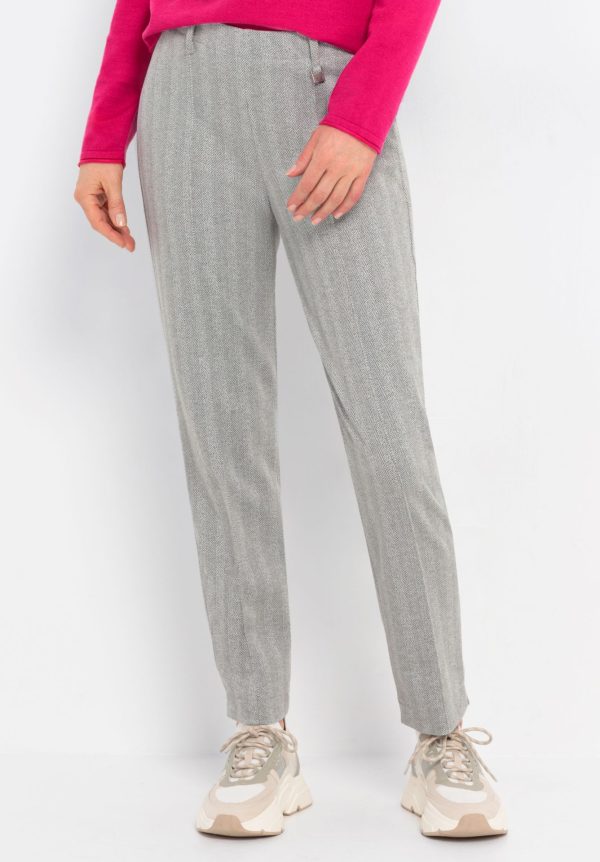 Bianca Denver Herringbone Slacks Grey.         60023 - Image 2