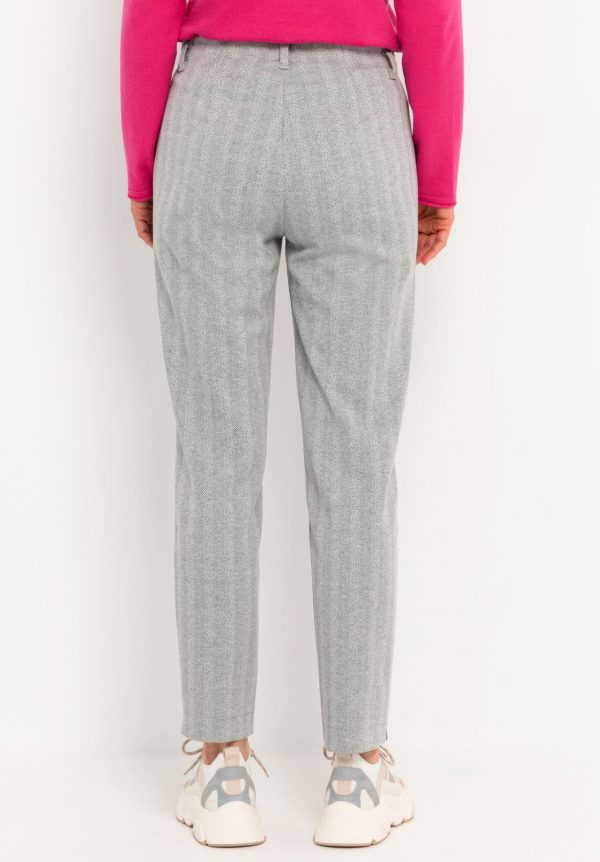 Bianca Denver Herringbone Slacks Grey.         60023 - Image 3