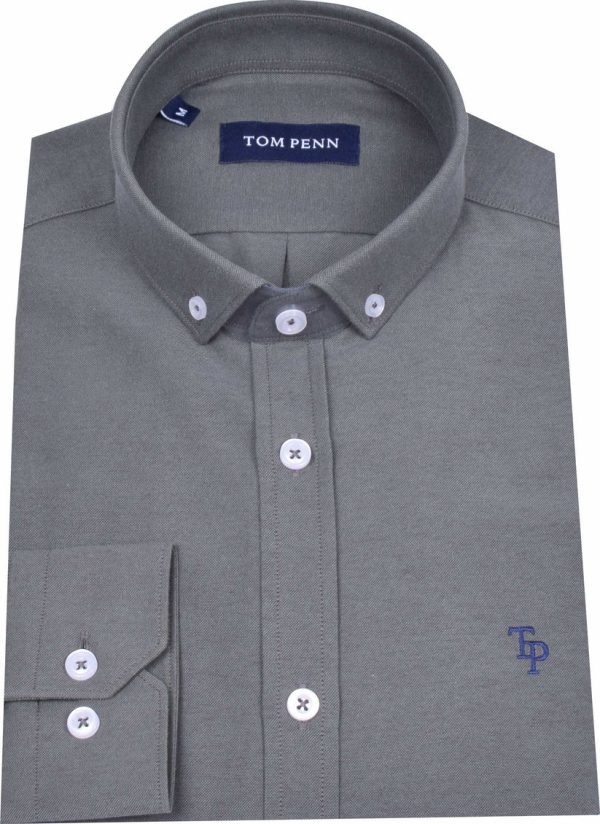 Tom Penn Oxford Shirt Khaki.         Tp330/Kki