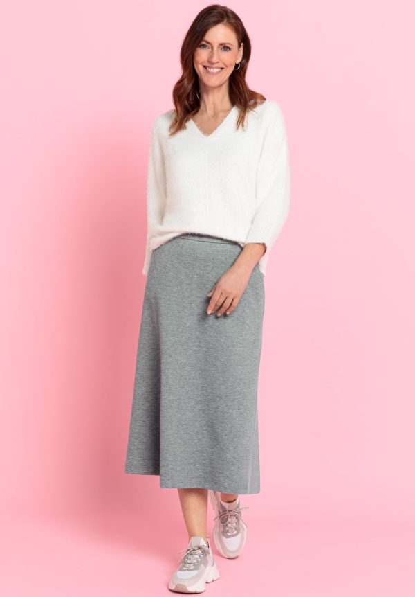 Bianca Erin Gored Skirt Grey.      61015