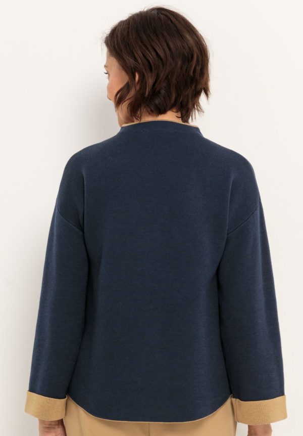 Bianca Novis Knitted Sweater Navy.      68035 - Image 3
