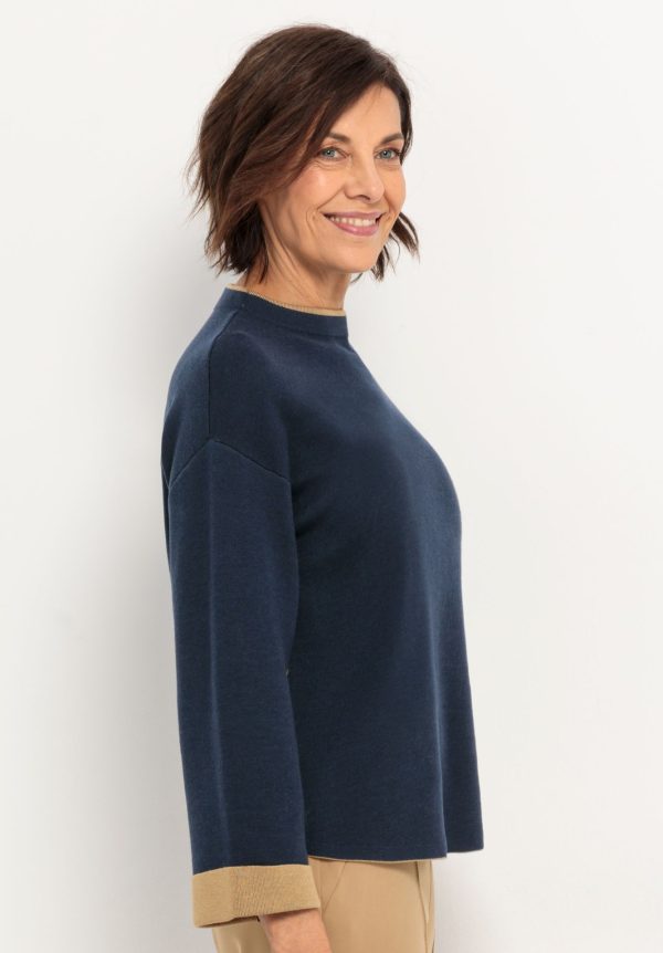 Bianca Novis Knitted Sweater Navy.      68035 - Image 4