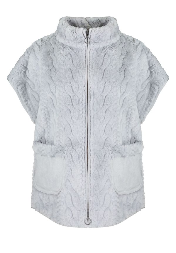 Bianca Carina Faux Fur Gilet Silver.           69026/782 - Image 6