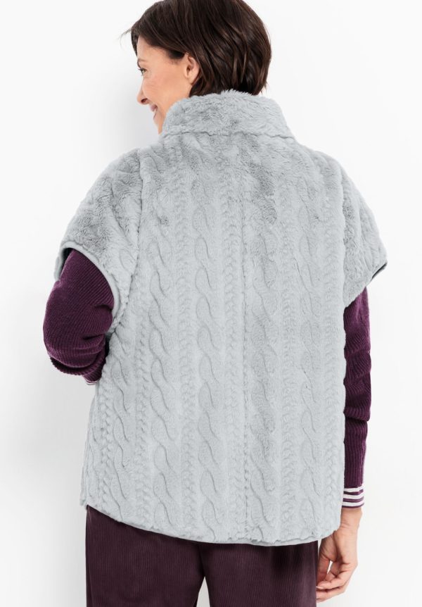 Bianca Carina Faux Fur Gilet Silver.           69026/782 - Image 2