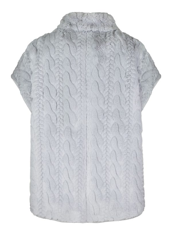 Bianca Carina Faux Fur Gilet Silver.           69026/782 - Image 7