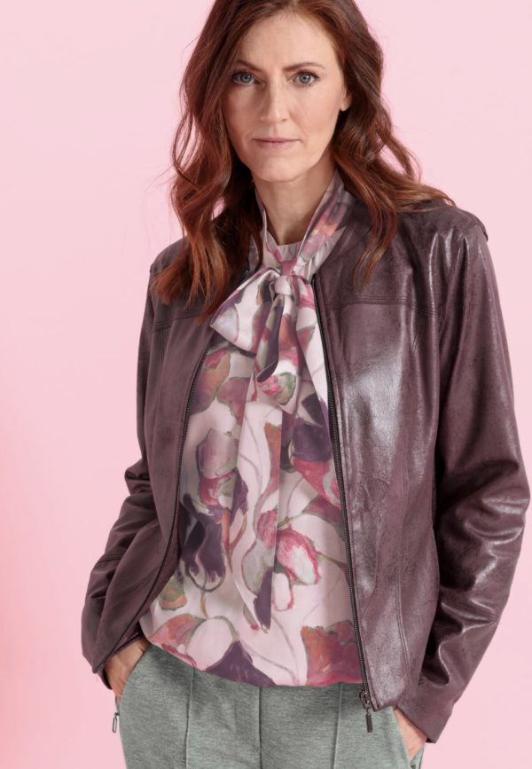 Bianca Anna Alcantara Jacket Plum.              64017