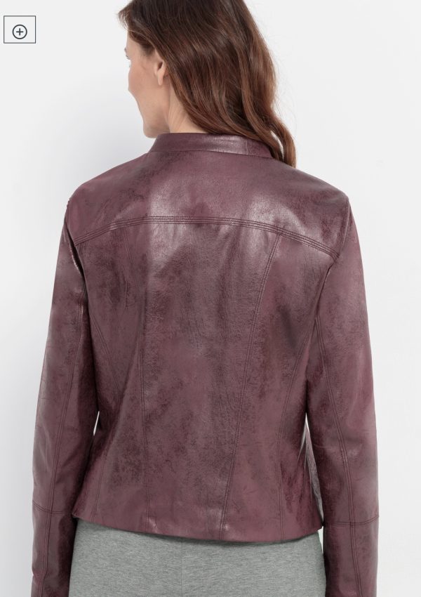 Bianca Anna Alcantara Jacket Plum.              64017 - Image 3