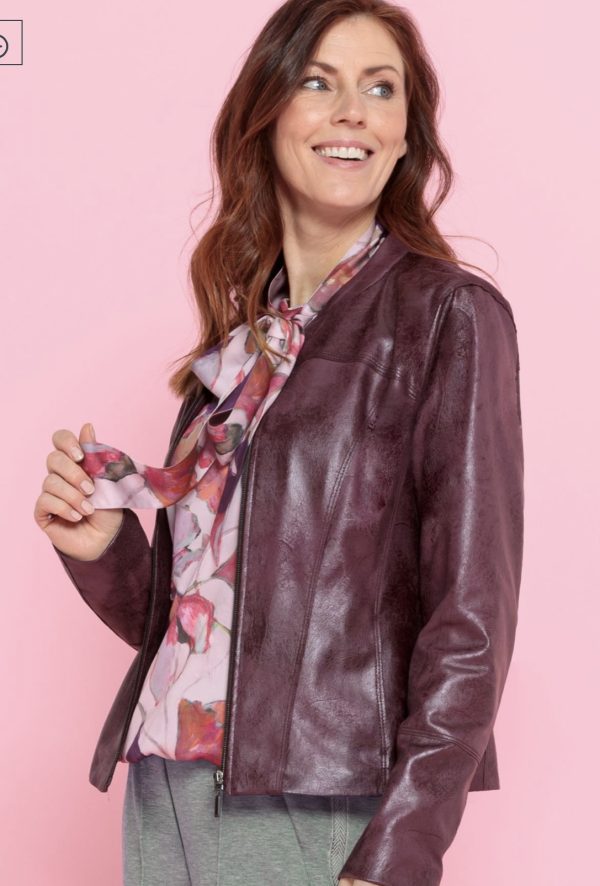 Bianca Anna Alcantara Jacket Plum.              64017 - Image 2