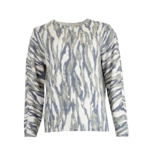Julie Guerlande Print Sweater Khaki.            66Jg2pu100