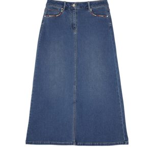 Julie Guerlande Straight Denim Skirt Light Stone.   66Jg2ju100