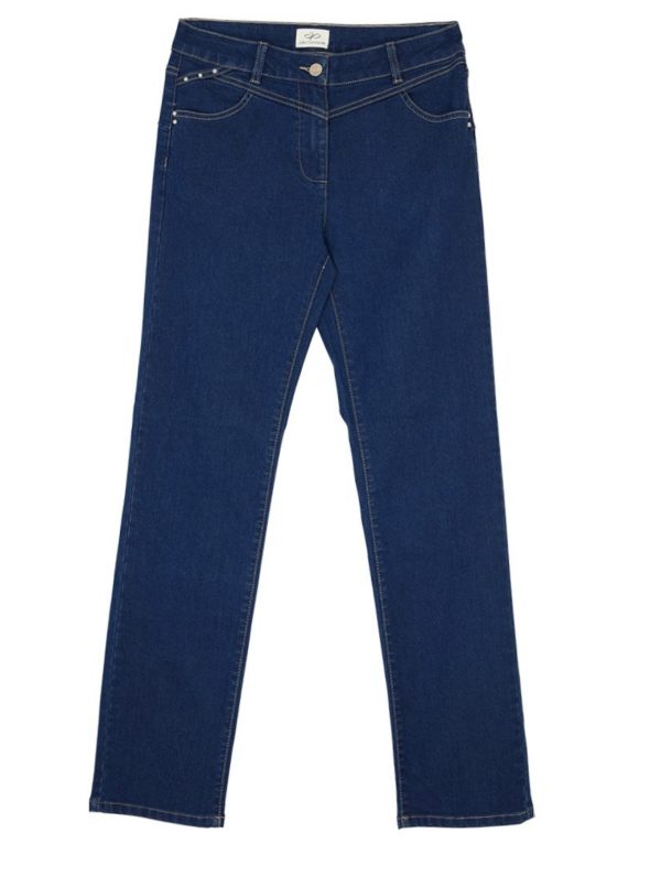 Julie Guerlande Straight Leg Jeans Dark Stone.   66Jg2je000