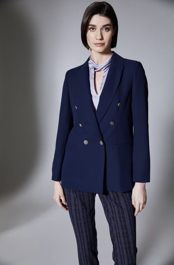 Peruzzi D/B Suit Jacket Navy.            W25510 - Image 3