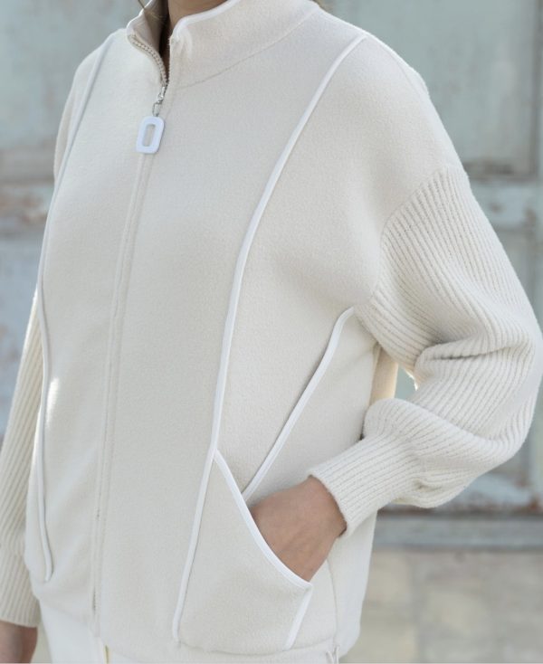 Hongo Zip Jacket Cream.            3X38l221 - Image 4